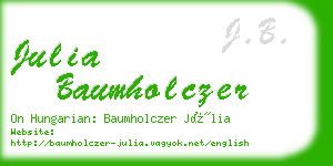julia baumholczer business card